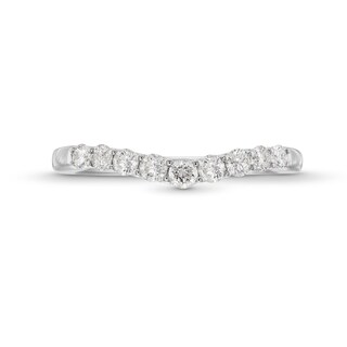 0.40 CT. T.W. Diamond Nine Stone Contour Anniversary Band in 14K White Gold