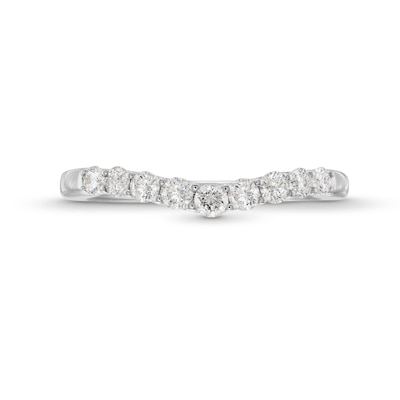 0.40 CT. T.W. Diamond Nine Stone Contour Anniversary Band in 14K White Gold