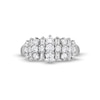 Thumbnail Image 4 of 1.00 CT. T.W. Baguette and Round Diamond Alternating Trios Anniversary Band in 10K White Gold