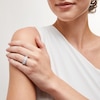 Thumbnail Image 2 of 2.00 CT. T.W. Emerald-Cut and Round Certified Lab-Grown Diamond Triple Row Anniversary Band in 14K White Gold (F/SI2)