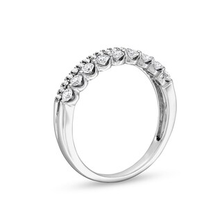 0.50 CT. T.W. Diamond Double Row Anniversary Band in 14K White Gold