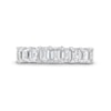 2.00 CT. T.W. Emerald-Cut Certified Lab-Created Diamond Nine Stone Anniversary Band in 14K White Gold (F/VS2)
