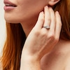 Thumbnail Image 2 of Perfect Fit 1.00 CT. T.W. Princess-Cut Certified Lab-Grown Diamond Cushion Frame Bridal Set in 14K White Gold (F/SI2)