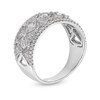 Thumbnail Image 3 of 0.50 CT. T.W. Diamond Ornate Multi-Row Vintage-Style Anniversary Band in Sterling Silver