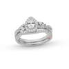 Thumbnail Image 1 of Perfect Fit 1.00 CT. T.W. Pear-Shaped Certified Lab-Grown Diamond Twist Shank Bridal Set in 14K White Gold (F/SI2)