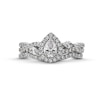 Thumbnail Image 4 of Perfect Fit 1.00 CT. T.W. Pear-Shaped Certified Lab-Grown Diamond Twist Shank Bridal Set in 14K White Gold (F/SI2)