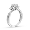 Thumbnail Image 3 of 0.25 CT. T.W. Diamond Past Present Future® Miracle Bypass Twist Shank Engagement Ring in 10K White Gold