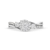 Thumbnail Image 4 of 0.25 CT. T.W. Diamond Past Present Future® Miracle Bypass Twist Shank Engagement Ring in 10K White Gold
