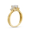 Thumbnail Image 3 of 0.25 CT. T.W. Diamond Past Present Future® Miracle Bypass Twist Shank Engagement Ring in 10K Gold