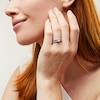 Thumbnail Image 2 of Perfect Fit 1.00 CT. T.W. Pear-Shaped Certified Lab-Grown Diamond Frame Bridal Set in 14K White Gold (F/SI2)