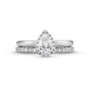 Thumbnail Image 4 of Perfect Fit 1.00 CT. T.W. Pear-Shaped Certified Lab-Grown Diamond Frame Bridal Set in 14K White Gold (F/SI2)