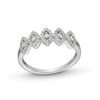 Thumbnail Image 1 of 0.25 CT. T.W. Diamond Marquise Frame Five Stone Stackable Anniversary Band in 10K White Gold