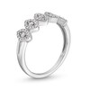 Thumbnail Image 3 of 0.25 CT. T.W. Diamond Marquise Frame Five Stone Stackable Anniversary Band in 10K White Gold