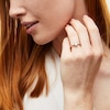 Thumbnail Image 2 of Oval Canadian Certified Centre Diamond 1.10 CT. T.W. Frame Engagement Ring in 18K Gold (I/SI2)