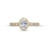 Thumbnail Image 4 of Oval Canadian Certified Centre Diamond 1.10 CT. T.W. Frame Engagement Ring in 18K Gold (I/SI2)