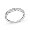 Thumbnail Image 1 of 0.25 CT. T.W. Diamond Scallop Vintage-Style Stackable Anniversary Band in 10K White Gold