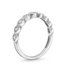 Thumbnail Image 3 of 0.25 CT. T.W. Diamond Scallop Vintage-Style Stackable Anniversary Band in 10K White Gold