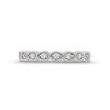 Thumbnail Image 4 of 0.25 CT. T.W. Diamond Scallop Vintage-Style Stackable Anniversary Band in 10K White Gold