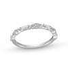 Thumbnail Image 1 of 0.30 CT. T.W. Marquise and Round Diamond "XO" Stackable Anniversary Band in 10K White Gold