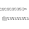 Thumbnail Image 3 of 2.00 CT. T.W. Black Diamond Oval Curb Chain Necklace in Sterling Silver - 16”
