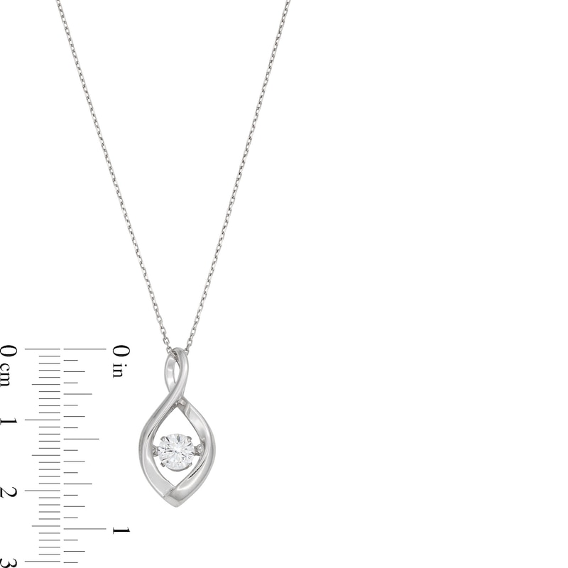 Main Image 3 of Unstoppable Love™ 0.50 CT. Certified Lab-Grown Diamond Solitaire Infinity Drop Pendant in 10K White Gold (F/SI2)