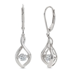 Unstoppable Love™ 1.00 CT. T.W. Certified Lab-Grown Diamond Solitaire Infinity Drop Earrings in 10K White Gold (F/SI2)