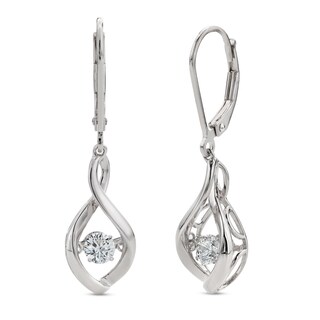 Unstoppable Love™ 1.00 CT. T.W. Certified Lab-Created Diamond Solitaire Infinity Drop Earrings in 10K White Gold (F/SI2)