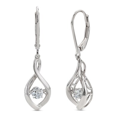 Unstoppable Love™ 1.00 CT. T.W. Certified Lab-Created Diamond Solitaire Infinity Drop Earrings in 10K White Gold (F/SI2)