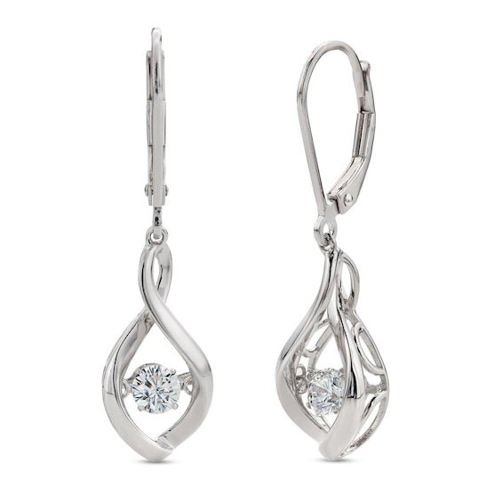 Unstoppable Love™ 1.00 CT. T.W. Certified Lab-Created Diamond Solitaire Infinity Drop Earrings in 10K White Gold (F/SI2)