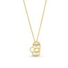Thumbnail Image 1 of Unstoppable Love™ 0.04 CT. T.W. Diamond Double Heart Pendant in Sterling Silver with 14K Gold Plate