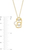 Thumbnail Image 3 of Unstoppable Love™ 0.04 CT. T.W. Diamond Double Heart Pendant in Sterling Silver with 14K Gold Plate