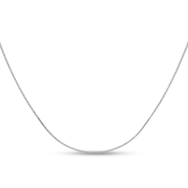 1.0mm Box Chain Necklace in Solid Platinum