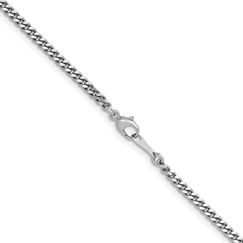Main Image 2 of 2.5mm Curb Chain Necklace in Solid Platinum - 20"