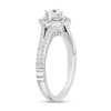 Thumbnail Image 2 of Enchanted Disney Ariel 0.69 CT. T.W. Princess-Cut Diamond Scallop Frame Split Shank Engagement Ring in 14K White Gold