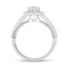 Thumbnail Image 3 of Enchanted Disney Ariel 0.69 CT. T.W. Princess-Cut Diamond Scallop Frame Split Shank Engagement Ring in 14K White Gold