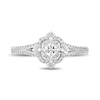Thumbnail Image 4 of Enchanted Disney Ariel 0.69 CT. T.W. Princess-Cut Diamond Scallop Frame Split Shank Engagement Ring in 14K White Gold