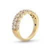 Thumbnail Image 2 of Vera Wang Love Collection 0.95 CT. T.W. Marquise and Round Diamond Triple Row Anniversary Band in 14K Gold