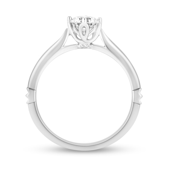 Enchanted Disney Majestic Princess 0.45 CT. Diamond Solitaire Engagement Ring in 14K White Gold (I/I1)