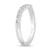 Thumbnail Image 2 of Enchanted Disney Majestic Princess 0.45 CT. T.W. Diamond Contour Anniversary Band in 14K White Gold