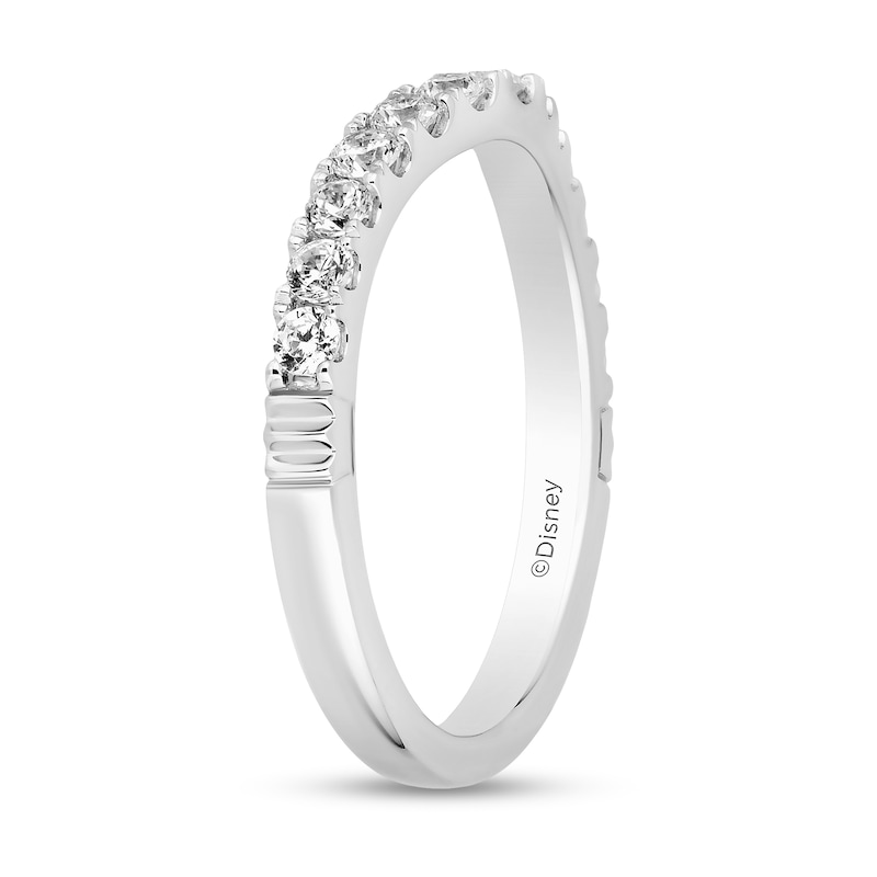 Main Image 2 of Enchanted Disney Majestic Princess 0.45 CT. T.W. Diamond Contour Anniversary Band in 14K White Gold