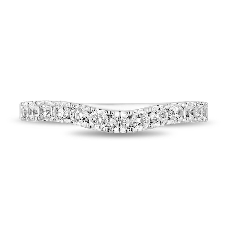Main Image 4 of Enchanted Disney Majestic Princess 0.45 CT. T.W. Diamond Contour Anniversary Band in 14K White Gold