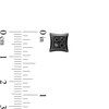 Thumbnail Image 3 of Vera Wang Men 0.23 CT. T.W. Black Diamond Square Stud Earrings in Sterling Silver with Black Ruthenium