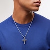 Thumbnail Image 2 of Vera Wang Men 0.95 CT. T.W. Black Diamond Cross Pendant in Sterling Silver and Black Ruthenium - 22"