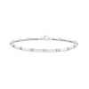 Thumbnail Image 1 of 0.75 CT. T.W. Diamond Bar Link Bracelet in Sterling Silver - 7.25”