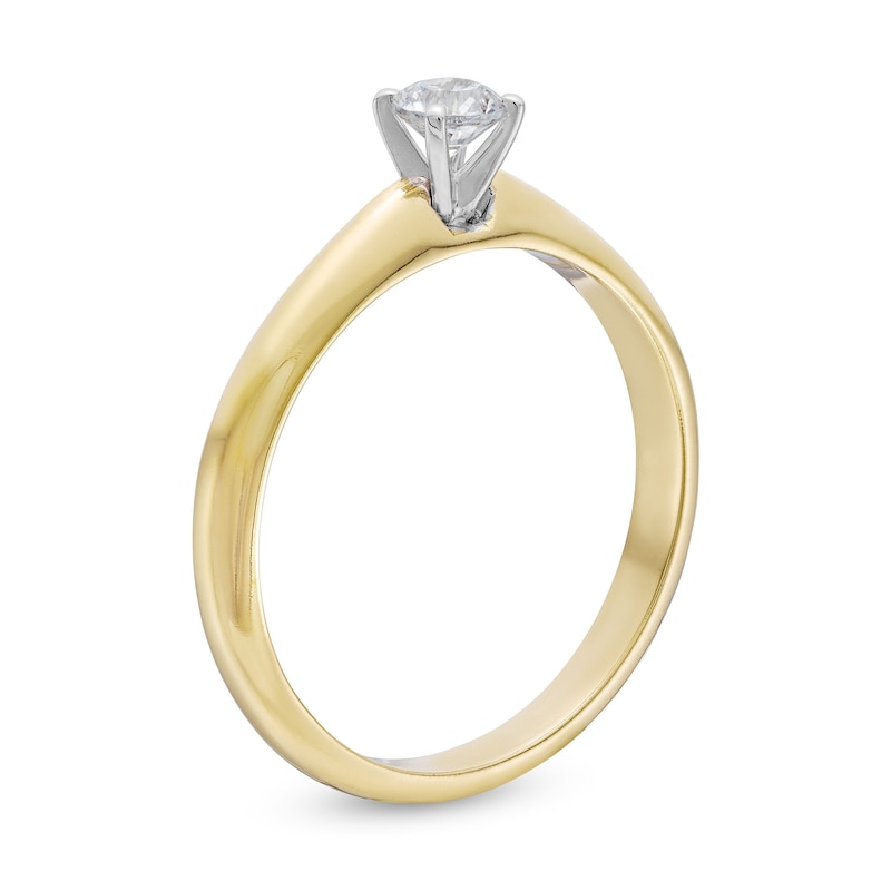 Main Image 3 of 0.20 CT. Diamond Solitaire Engagement Ring in 14K Gold (J/I2)