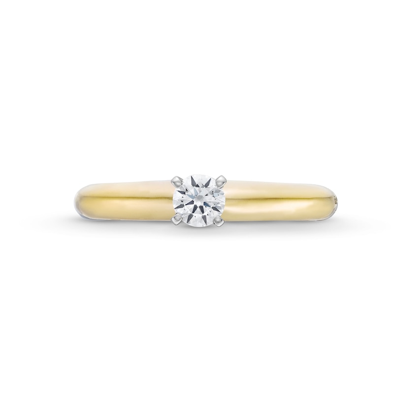 Main Image 4 of 0.20 CT. Diamond Solitaire Engagement Ring in 14K Gold (J/I2)