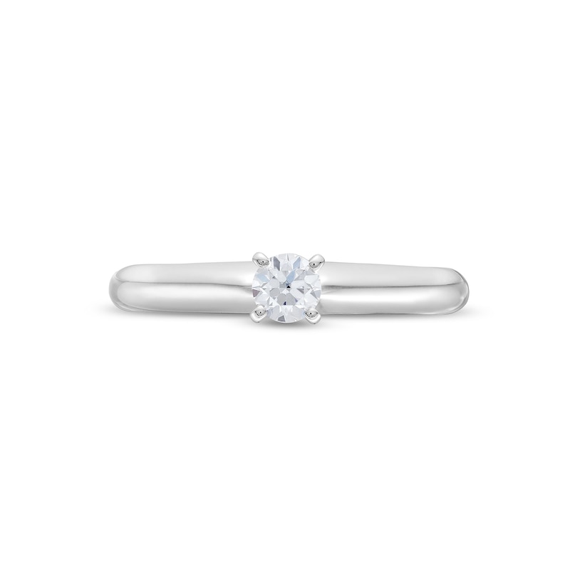 Main Image 4 of 0.20 CT. Diamond Solitaire Engagement Ring in 14K White Gold (J/I2)