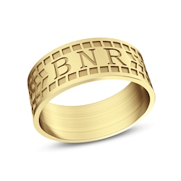8.0mm Engravable Initial Patterned Band (3 Initials)