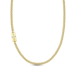 Offset Diamond Accent Engravable Initial Bar Necklace (2 Initials) - 22"