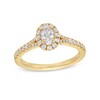 Thumbnail Image 1 of Vera Wang Love Collection 0.58 CT. T.W. Oval Diamond Frame Split Shank Engagement Ring in 14K Gold